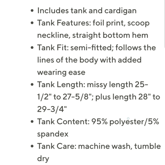 NWT 2 pc Susan Graver Foil Print Cardigan Tank Set - Picture 15 of 16